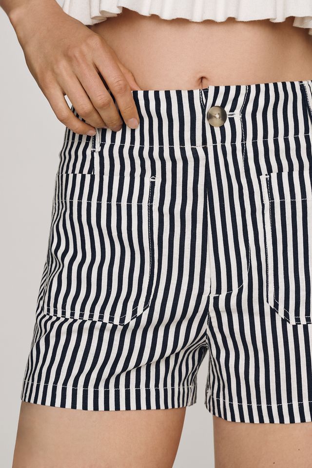 Maeve Colette Linen Stretch High-Rise Shorts #1