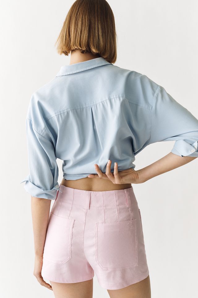 Maeve Colette Linen Stretch High-Rise Shorts #2