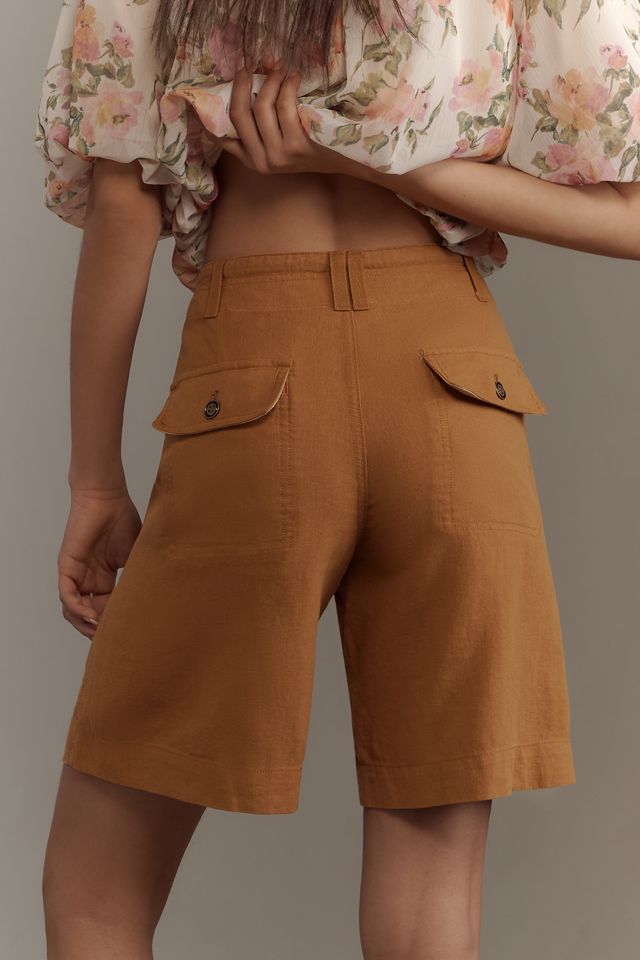 Pilcro Linen Blend Beach Shorts #3