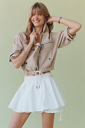 NIA Amanda Poplin Mini Skort | Anthropologie NIA Amanda Poplin Mini Skort | Anthropologie