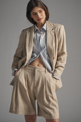 The Avery Twill Mid-Length Shorts by Maeve