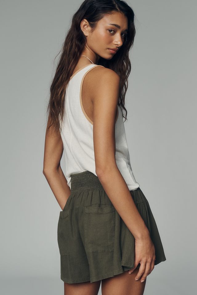 Pilcro Linen Blend Skirty Shorts | Anthropologie