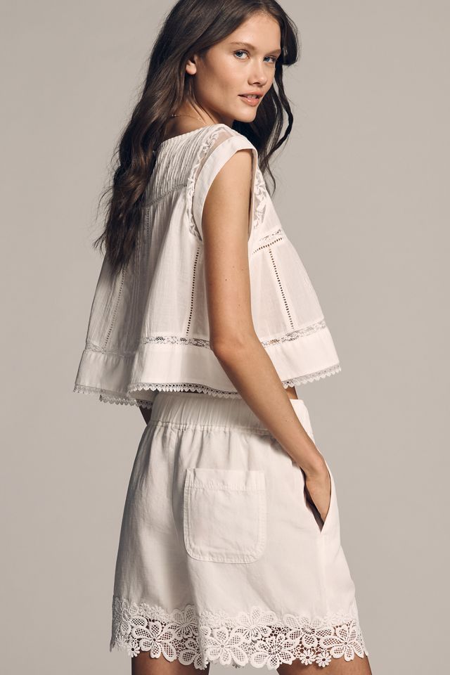 Maeve Cutwork Pull-On Shorts #2