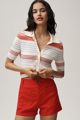 The Colette Linen-Blend Shorts by Maeve