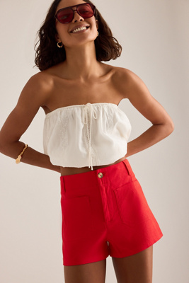 The Colette Linen-Blend Shorts by Maeve