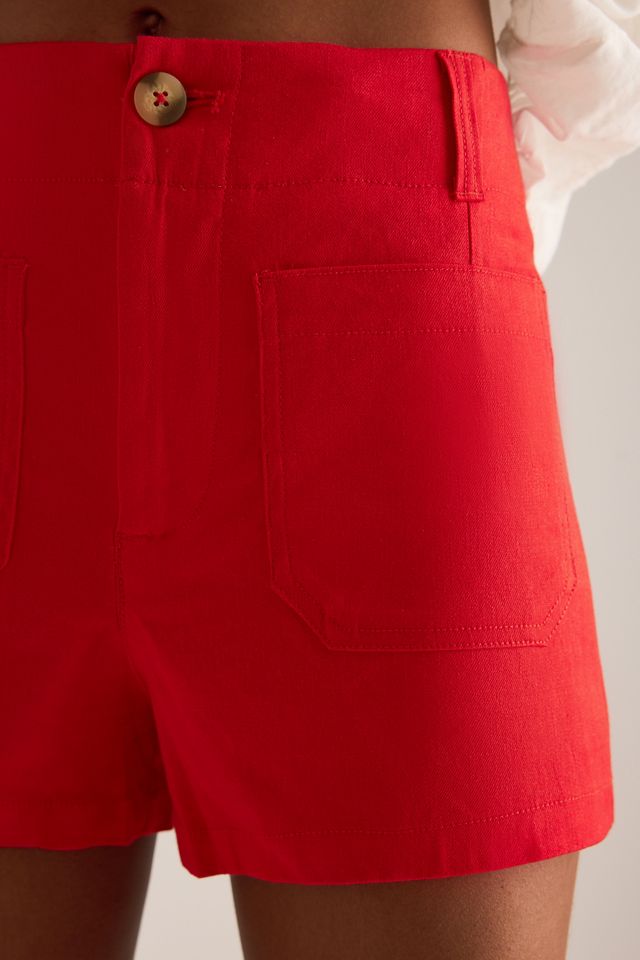 The Colette Linen-Blend Shorts by Maeve #3