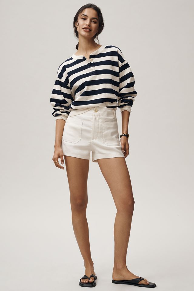Colette European Linen Stretch High-Rise Shorts #3