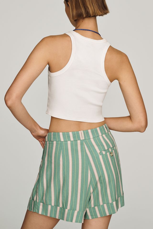 Avery European Linen Cuffed Shorts #3