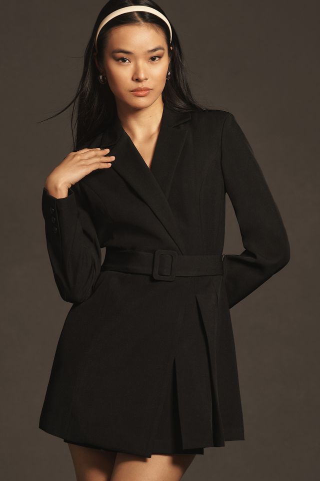 English Factory Pleated Blazer Romper #1