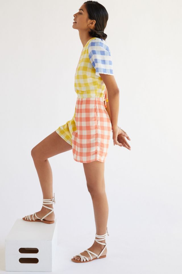 Farm Rio Gingham Contrast Romper #3