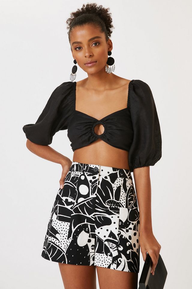 Farm x Anthropologie Printed Canvas Shorts #3