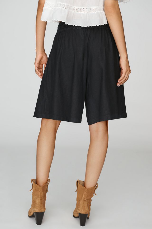By Anthropologie Somerset Linen Stretch Longline Shorts #2