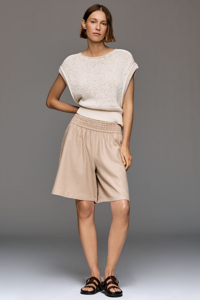 Somerset Linen Stretch Longline Shorts #2