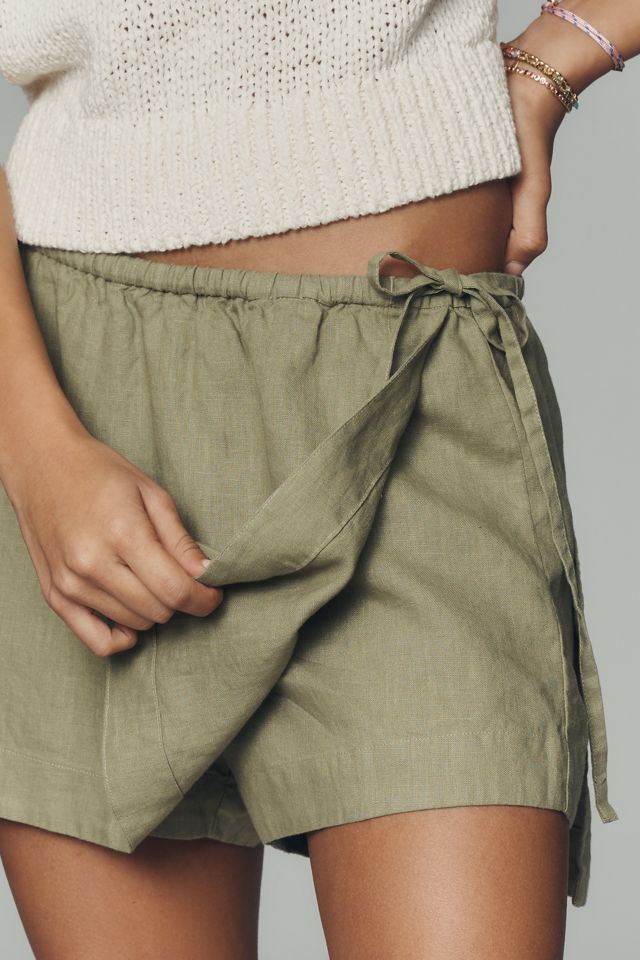 By Anthropologie Linen Skort #2