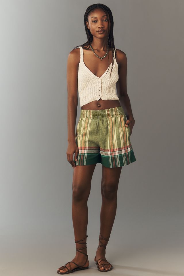 Pilcro Linen Smocked Shorts #4