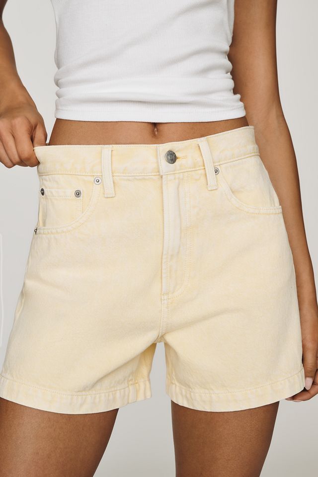 Pistola Saige High-Rise A-Line Denim Shorts #1