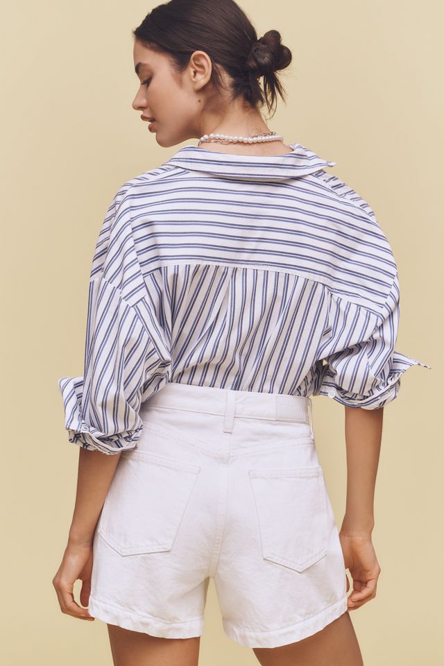 Pistola Saige High-Rise A-Line Denim Shorts #2