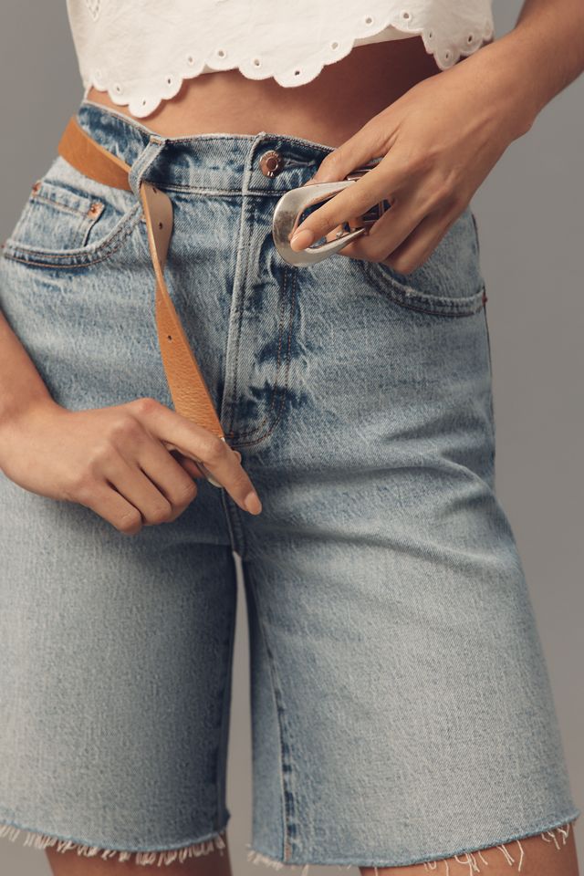 Pistola Kaylee High-Rise Pinched Loose Denim Shorts | Anthropologie