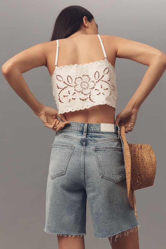 Pistola Kaylee High-Rise Pinched Loose Denim Shorts | Anthropologie
