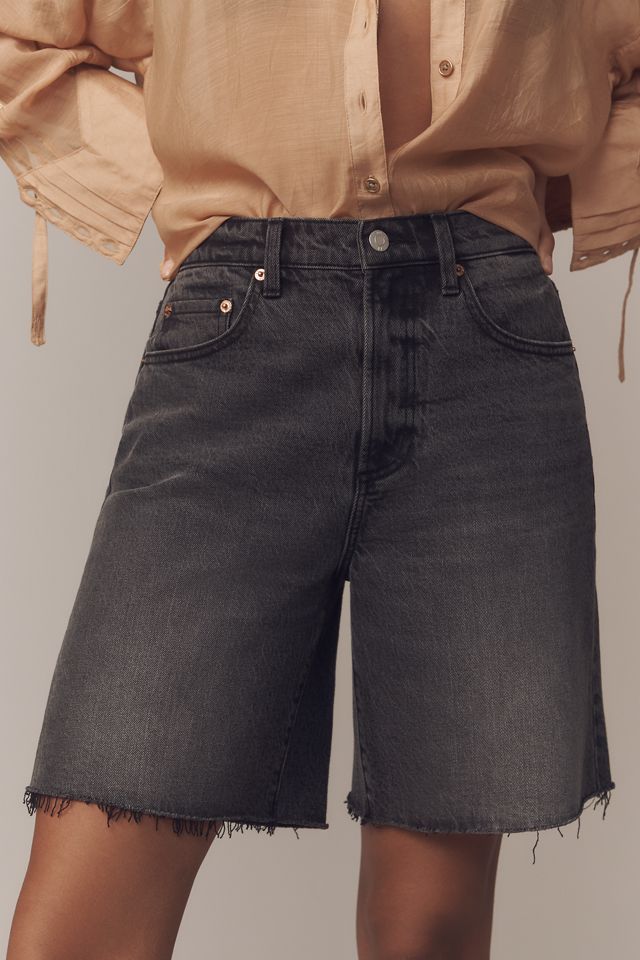 Pistola Kaylee High-Rise Denim Bermuda Shorts #1
