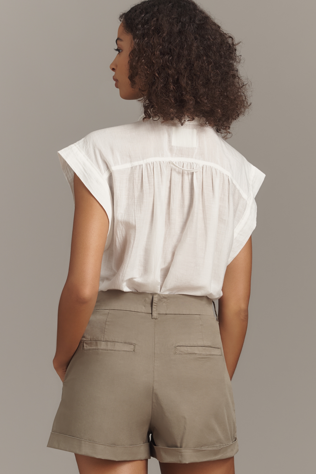 Pistola Felix High-Rise Pleated Shorts