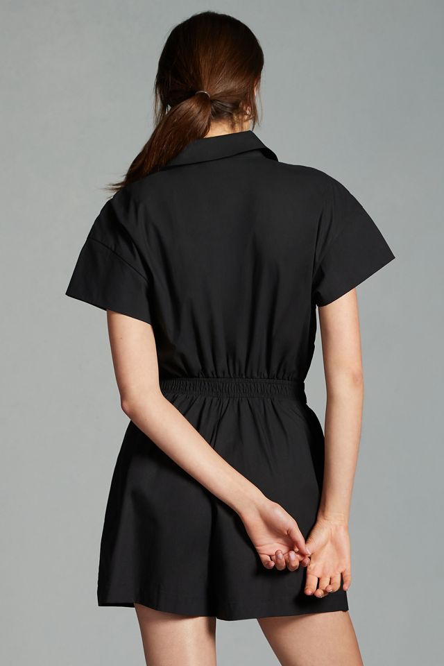Maeve Short-Sleeve Blazer Romper #1