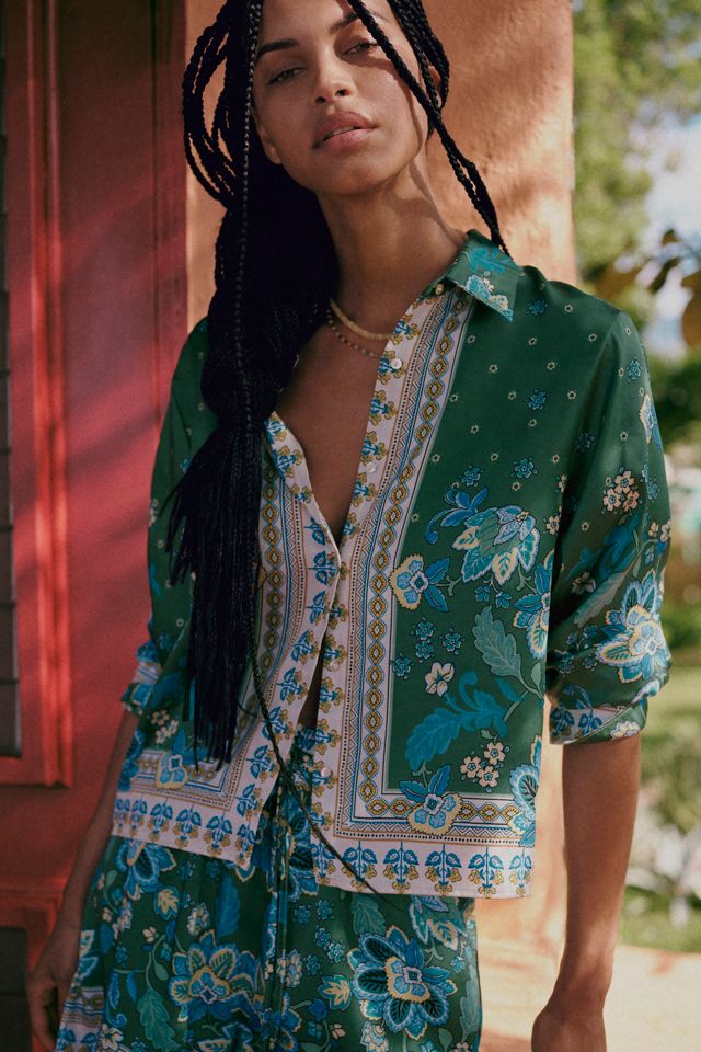 Maeve Printed Silky Shorts #1