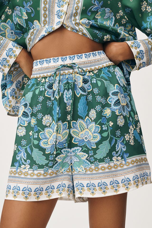 Maeve Printed Silky Shorts #3
