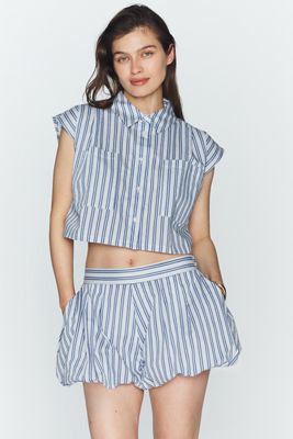 Maeve Striped Bubble Shorts