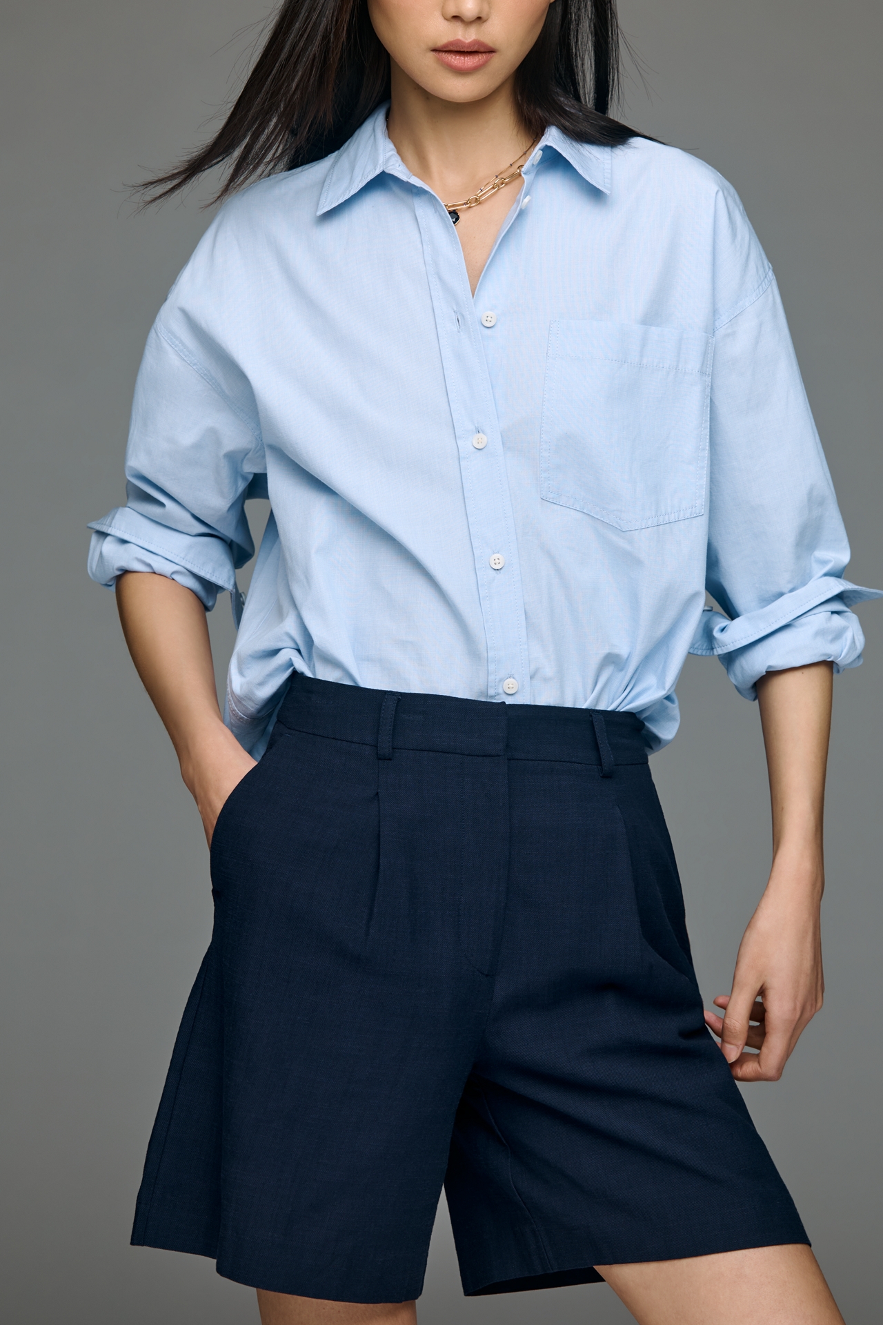 By Anthropologie Drapey Trouser Shorts