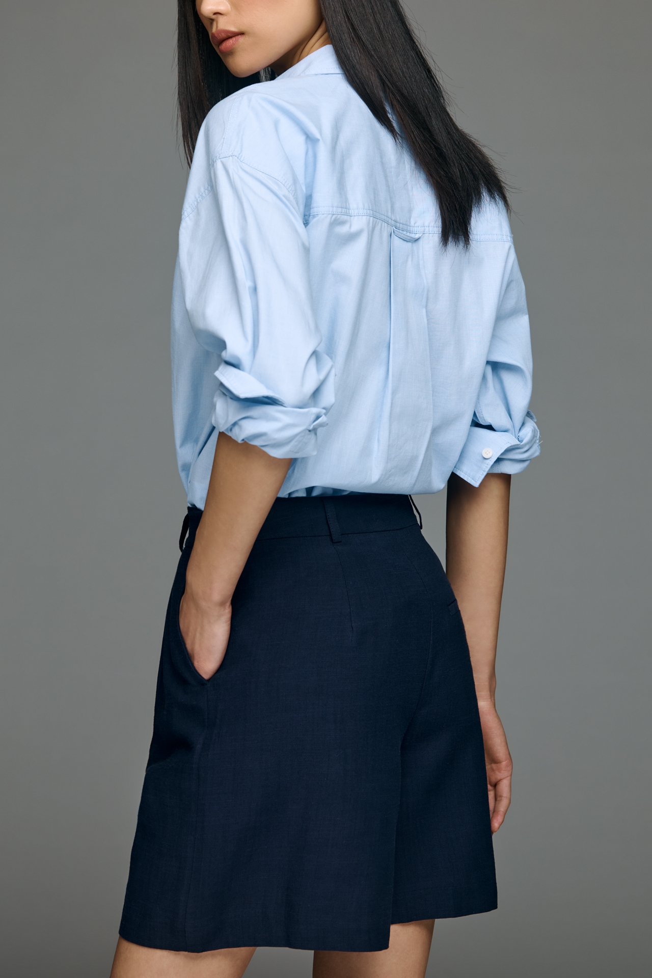 By Anthropologie Drapey Trouser Shorts