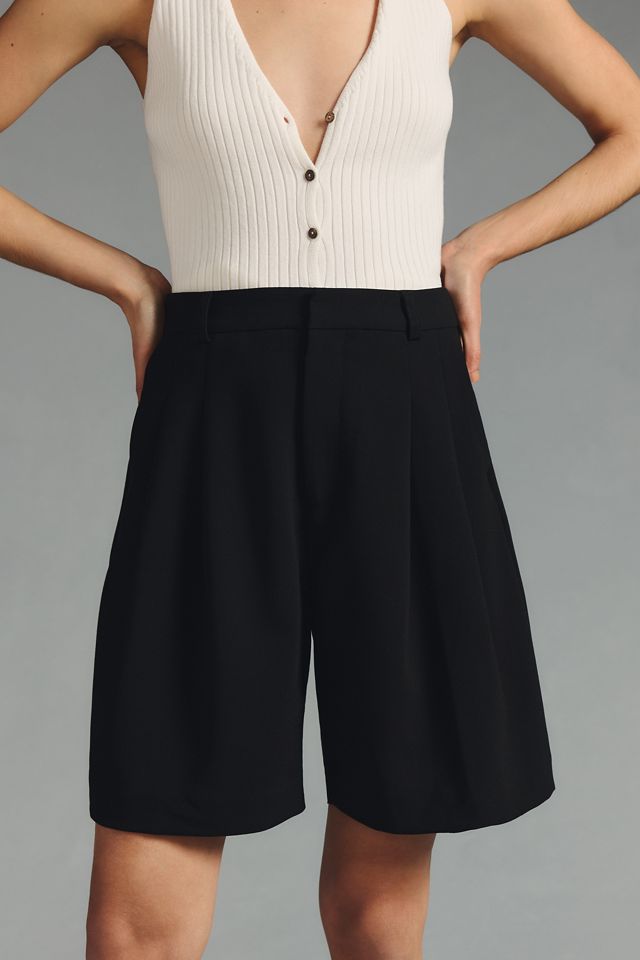 The Avery Pleated Trouser Shorts by Maeve #1