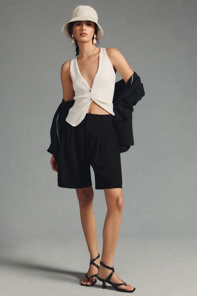 The Avery Pleated Trouser Shorts by Maeve