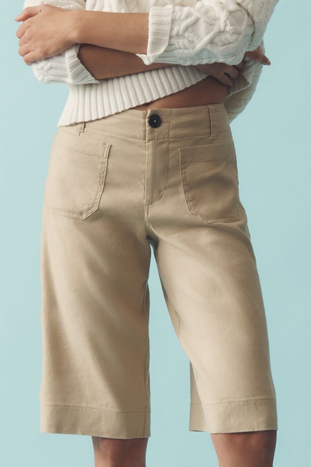 The Colette Linen Blend Longline Shorts by Maeve #1