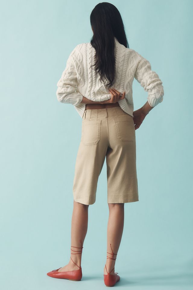 The Colette Linen Blend Longline Shorts by Maeve #3