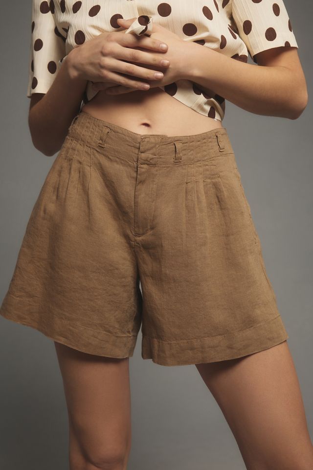By Anthropologie Linen Pintuck Shorts #1