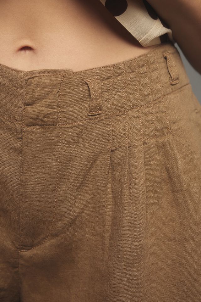 By Anthropologie Linen Pintuck Shorts #4