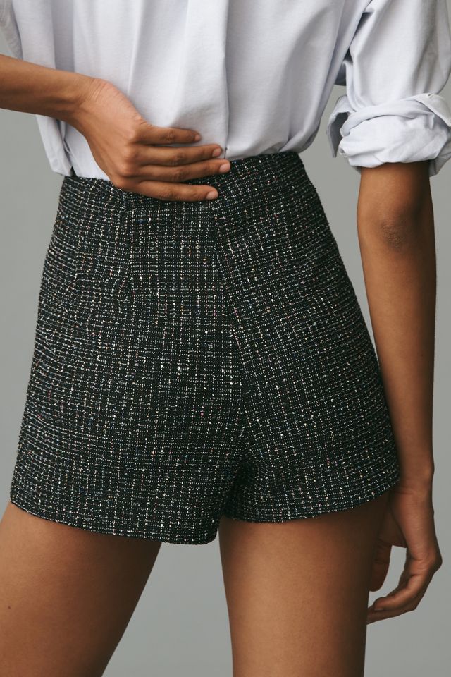 Maeve Tweed Zip-Front Shorts #2