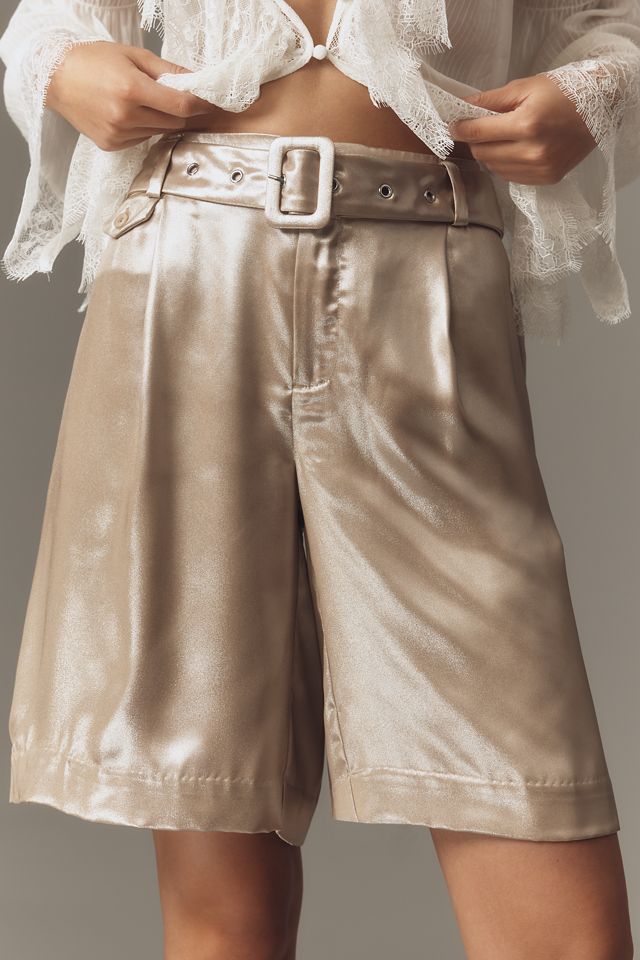 By Anthropologie Liquid Shine Bermuda Shorts #2