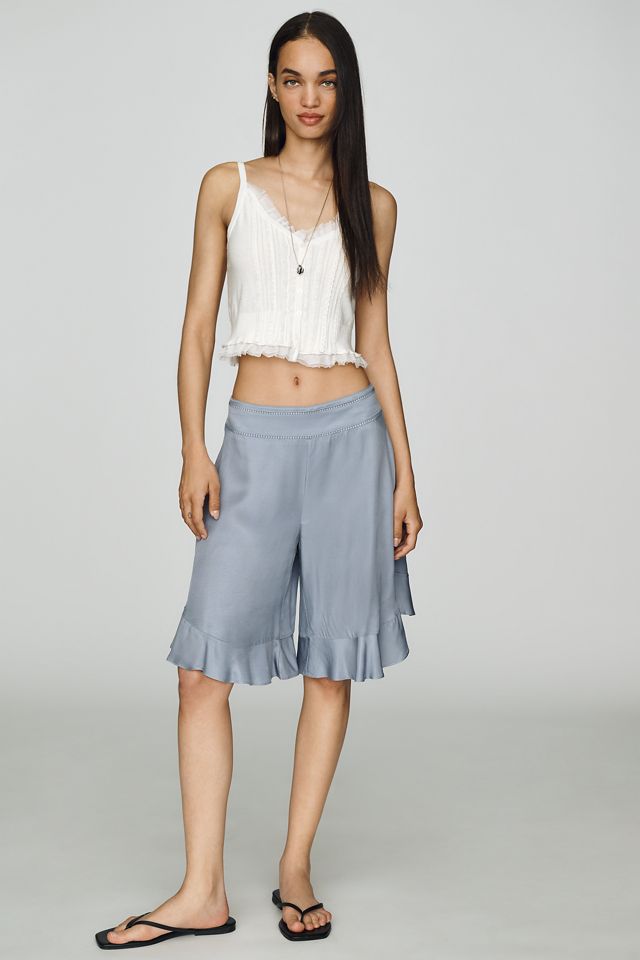 By Anthropologie Silken Longline Skirty Shorts #2