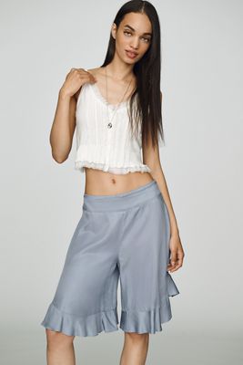 By Anthropologie Silken Longline Skirty Shorts