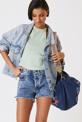 cutoff denim shorts