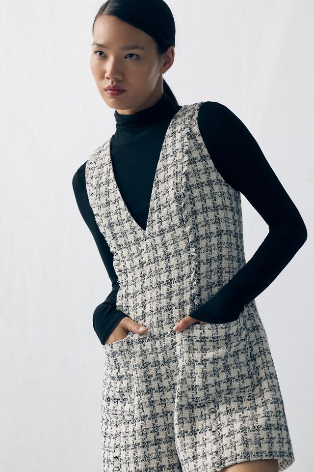 Mare Mare Ärmellos Tweed V-Ausschnitt Playsuit #1
