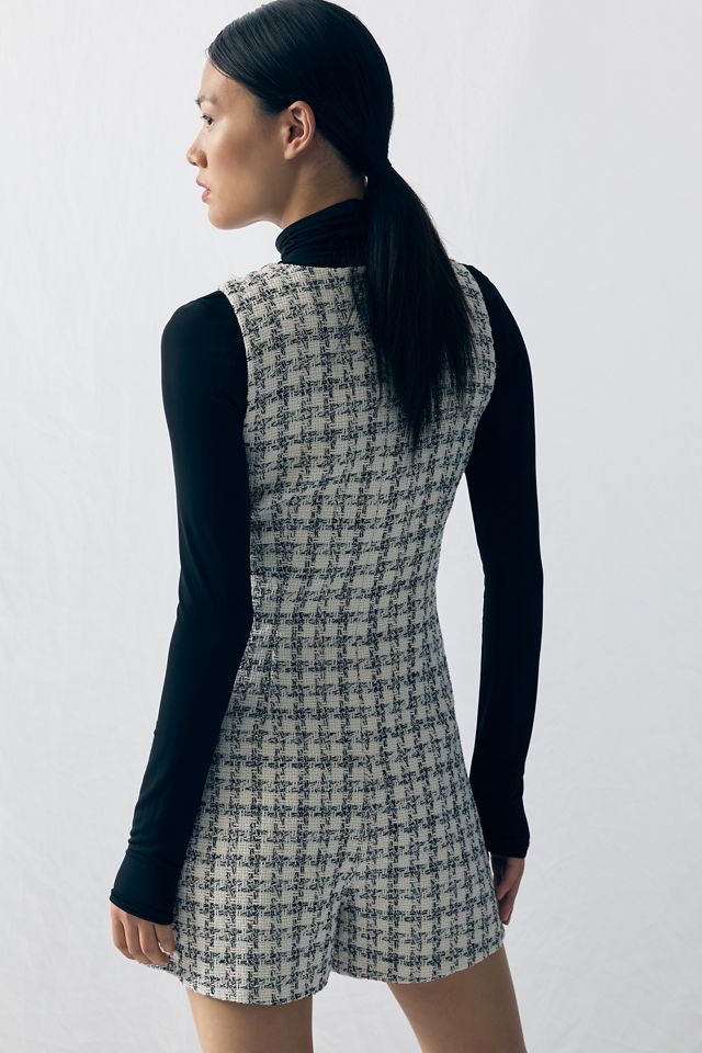 Mare Mare Ärmellos Tweed V-Ausschnitt Playsuit #3