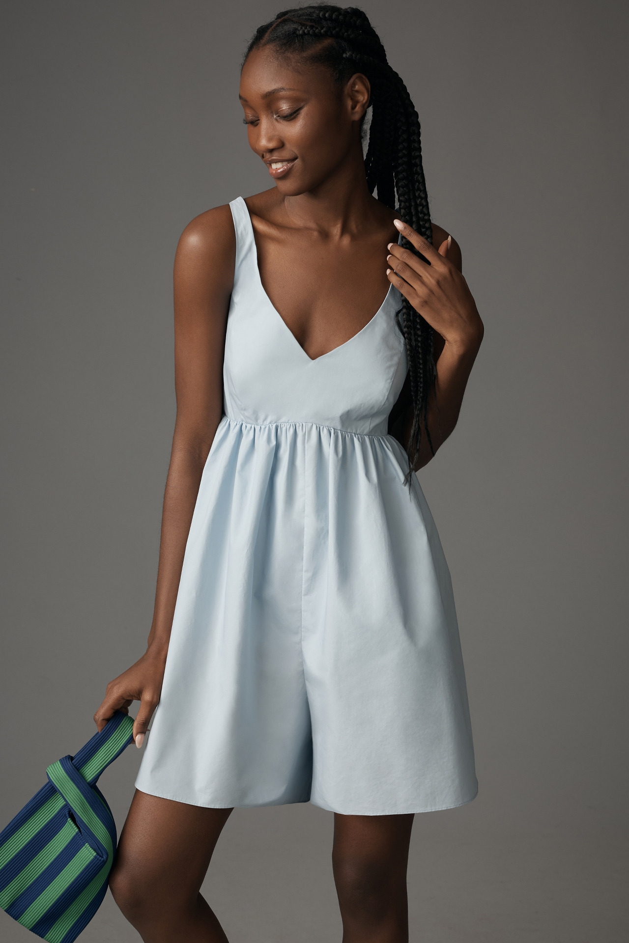 Mare Sleeveless V-Neck Romper