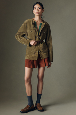 Corduroy Pleated Skirty Shorts