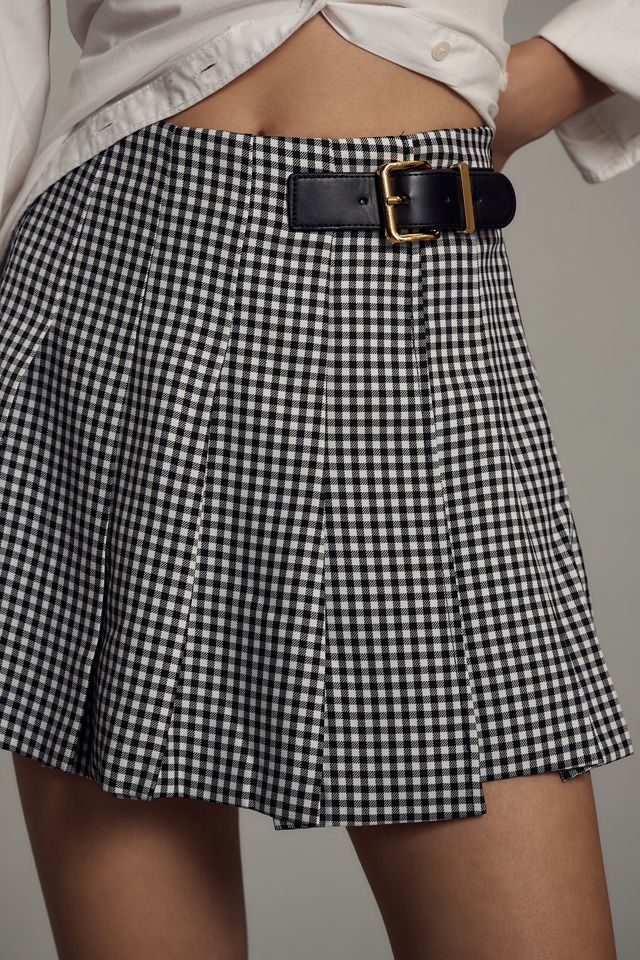 English Factory Gingham Pleated Skort #3