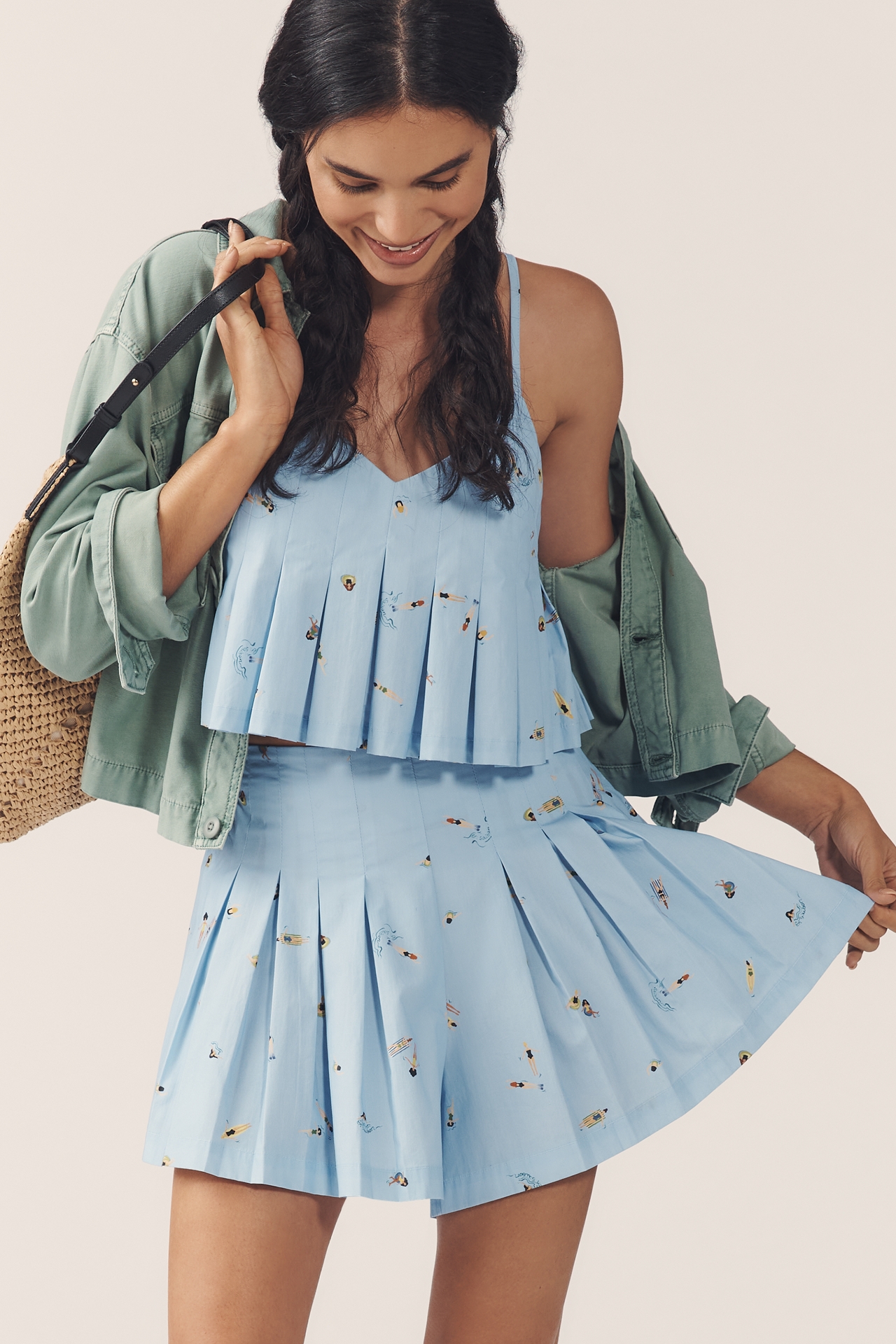 En Saison Zoey Pleated Skirty Shorts