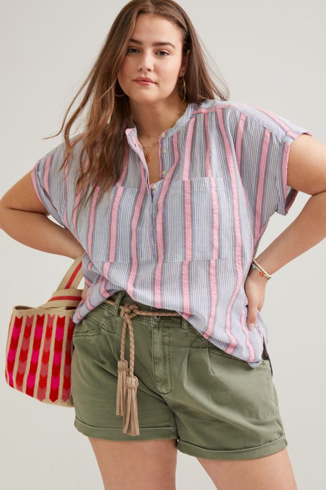 Pilcro Relaxed Pleat Shorts #6