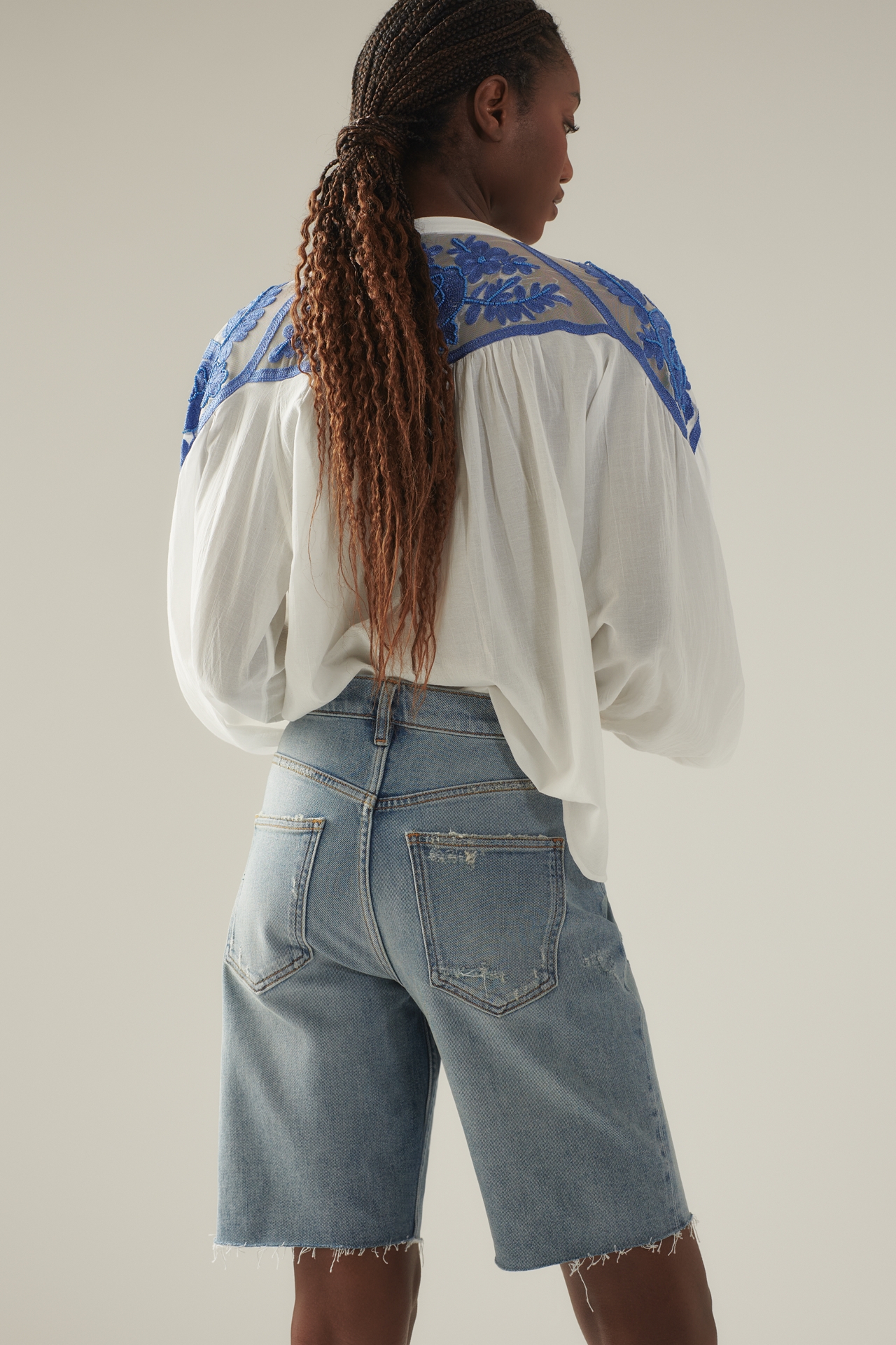 Pilcro Denim Mid-Thigh Shorts